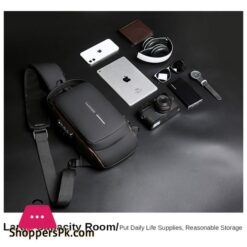 Mens Sling Crossbody Bag Chest Shoulder Messenger Backpack Usb Port