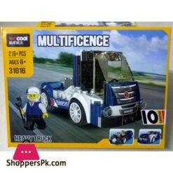 Original BECOOL BRICKS HEAVY TRUCK PULL BACK Bike Legos 216 pcs 10 modelsLegos