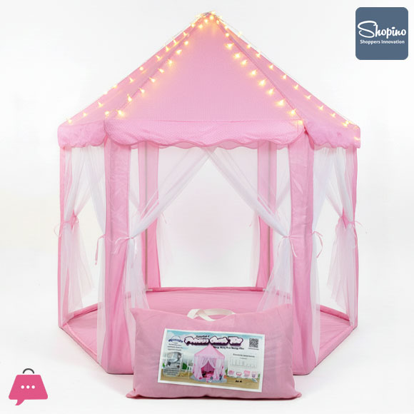 Shopino Princess Castle Tent Indoor Outdoor Fairy House Kids Play Tent