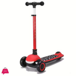 A One-Button Collapsible Scooter With Adjustable Height, Soft Handlebars With Lights
