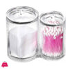 Acrylic Cotton Bud Dispenser Makeup Cotton Pads Organiser Holder