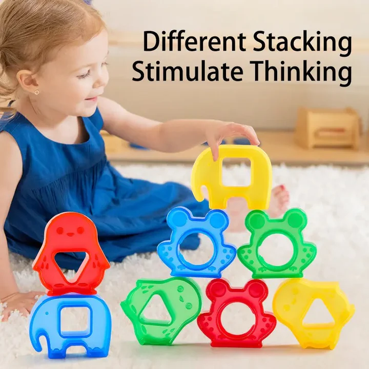 Animal Shape Stacking Puzzle Building Blocks 5 Animal Shape Stacking Puzzle Building Blocks