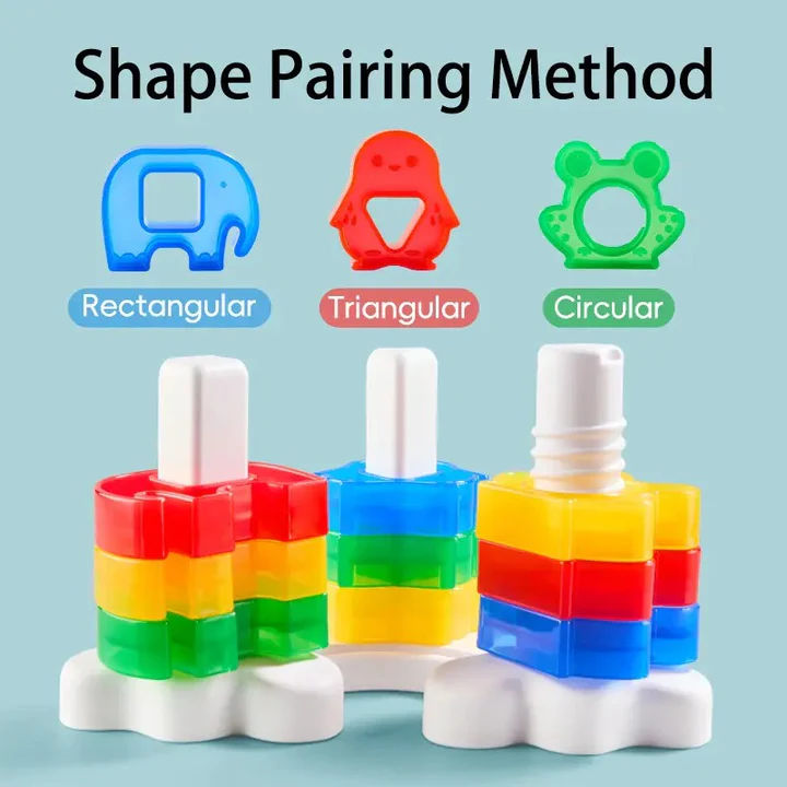 Animal Shape Stacking Puzzle Building Blocks