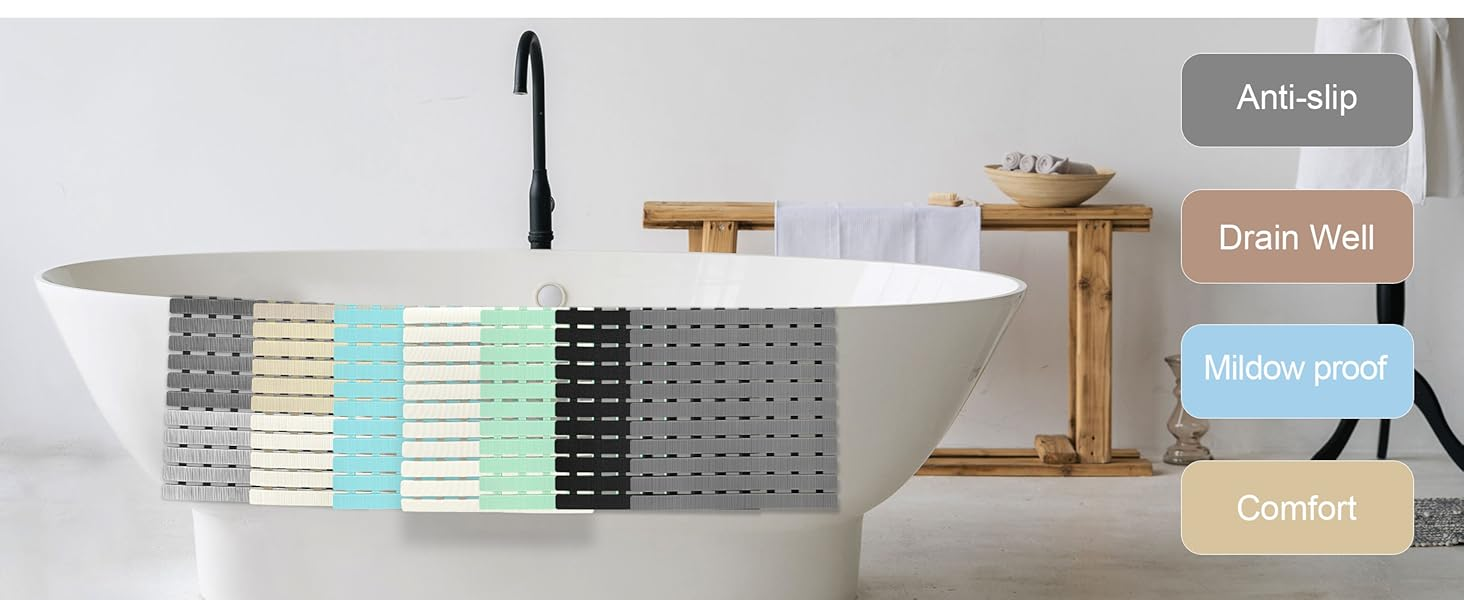 Bath Tub Shower Mat Non Slip Bathtub Mats For Bathroom Anti Slip Shower Mat With Drain Hole 18 Bath Tub Shower Mat Non Slip Bathtub Mats For Bathroom Anti Slip Shower Mat With Drain Hole