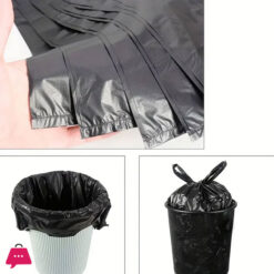 Black Disposable Garbage Bag Durable Handheld Vest Garbage Bag