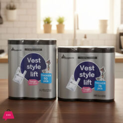 Black Disposable Garbage Bag Durable Handheld Vest Garbage Bag