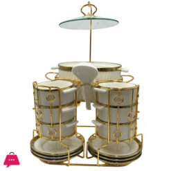 Ceramic Soup Set With Stand 22 Piece