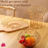 Creative Multifunctional Storage Basket Stainless Steel Household Fruit Tray Simple Telescopic Folding Flower Basket