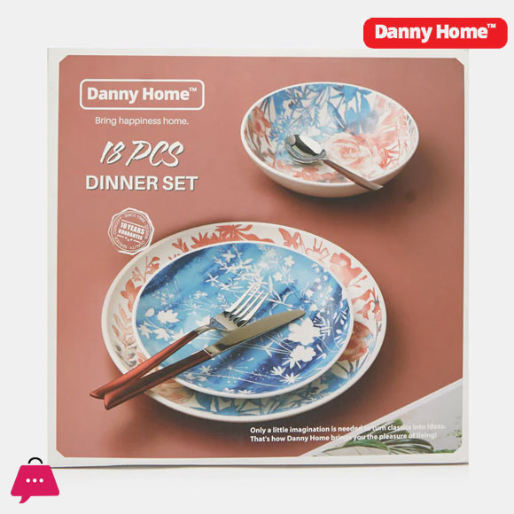 Danny Home Assorted Printed Plate Set 18 Piece Dinner Set 3 Danny Home Assorted Printed Plate Set 18 Piece Dinner Set