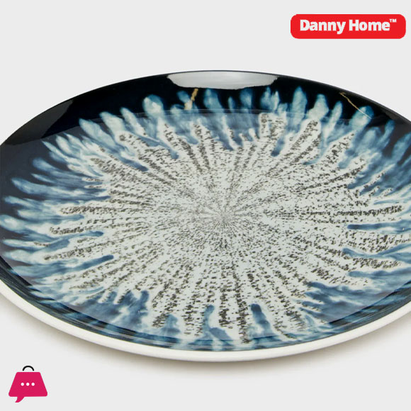 Danny Home Blue And Printed Dinner Set 18-Piece 9 Danny Home Blue And Printed Dinner Set 18-Piece - Image 7