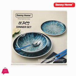 Danny Home Blue And Printed Dinner Set 18-Piece 10 Danny Home Blue And Printed Dinner Set 18-Piece