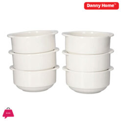 Danny Home Ceramic Soup Bowl Set Of 6 Pcs - 5 Inch