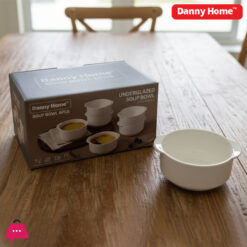 Danny Home Ceramic Soup Bowl Set of 6 Pcs - 5 inch