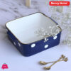 Danny Home Ceramic White Dot Design Blue &Amp; White Serving Dish 9 - Inch