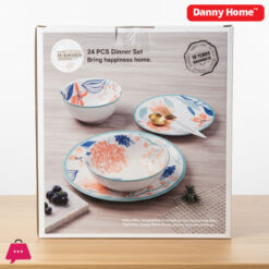 Danny Home Floral Porcelain Dinner Set 24 Pieces 7 Danny Home Floral Porcelain Dinner Set 24 Pieces