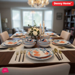 Danny Home Floral Porcelain Dinner Set 24 Pieces 8 Danny Home Floral Porcelain Dinner Set 24 Pieces