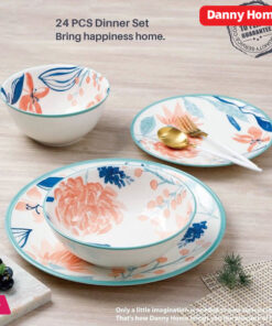 Danny Home Floral Porcelain Dinner Set 24 pieces