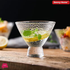 Danny Home Footed Glass Dessert Bowls 180ml - 6Pcs