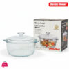 Danny Home Glass Casserole With Lid Microwave Safe. 2.4 Liter