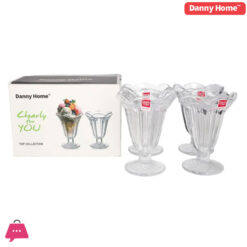 Danny Home Glass Dessert Bowl Set 6Pcs - 230Ml 5 Danny Home Glass Dessert Bowl Set 6Pcs - 230Ml