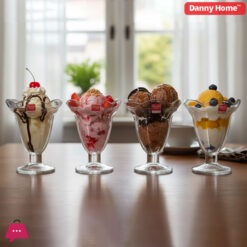 Danny Home Glass Dessert Bowl Set 6Pcs - 230ml