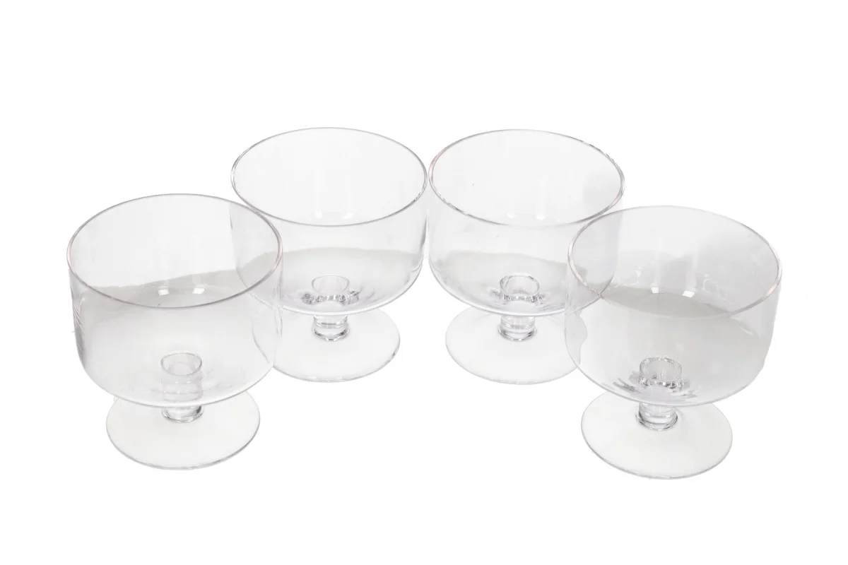 Danny Home Glass Dessert Trifle Bowls 4Pcs - 10.5Cm