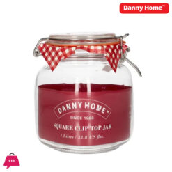 Danny Home Glass Preserving Jars Clip Top Round Pickles & Jam 1-Liter