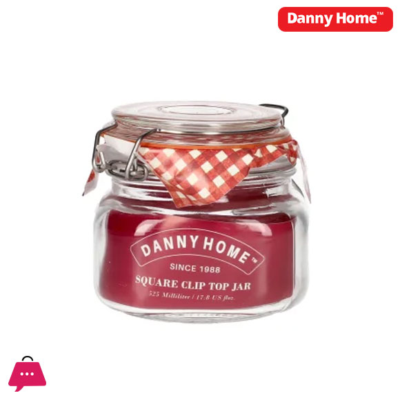 Danny Home Glass Preserving Jars Clip Top Square Pickles &Amp; Jam - 525Ml 3 Danny Home Glass Preserving Jars Clip Top Square Pickles &Amp; Jam - 525Ml
