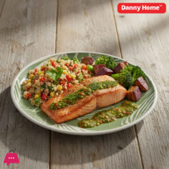 Danny Home Green Leaf Porcelain Dinner Plate 10.5 Inch