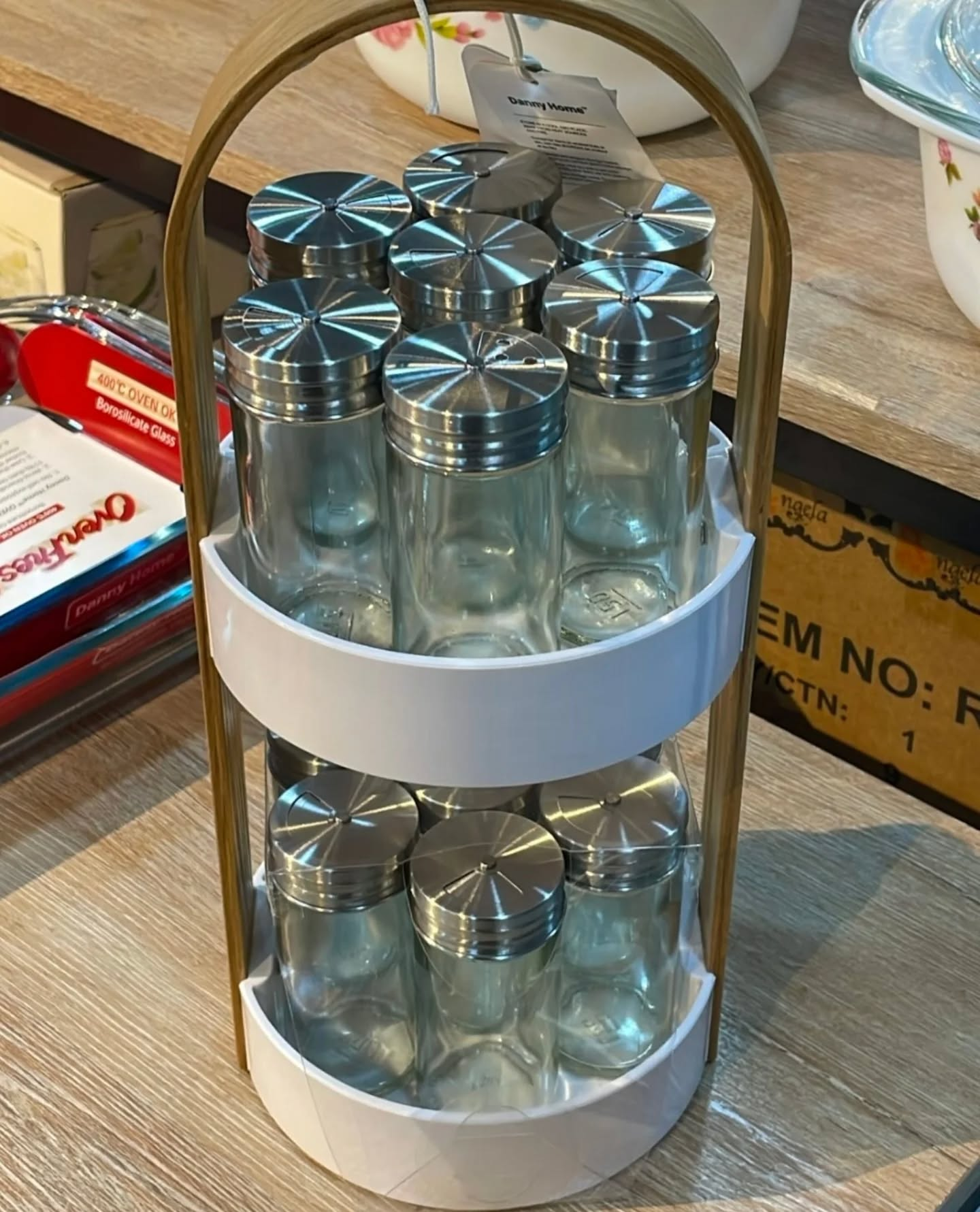 Danny Home 14 Spice Jar With Rotating Rack Holder 6 Danny Home 14 Spice Jar With Rotating Rack Holder