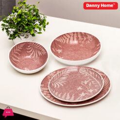 Danny Home Leaf Silhouette Printed Dinner Set 24Pcs