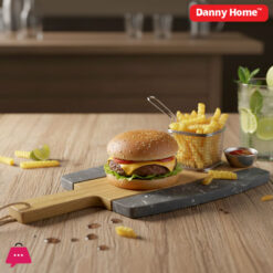 Danny Home Marble Acacia Wooden Serving Platter 38cm