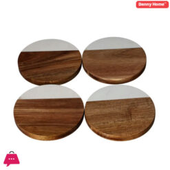 Danny Home Marble Wooden Coasters 4-Pcs 7 Danny Home Marble Wooden Coasters 4-Pcs