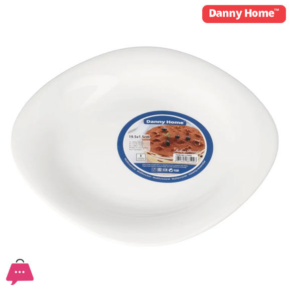 Danny Home Opal Glass Dinner Plate – 9.5Inch