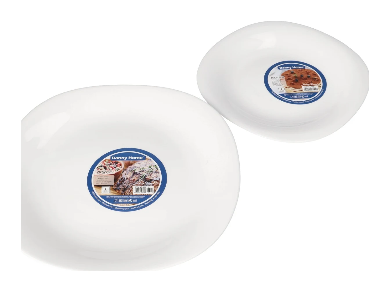 Danny Home Opal Glass Dinner Plate – 9.5Inch