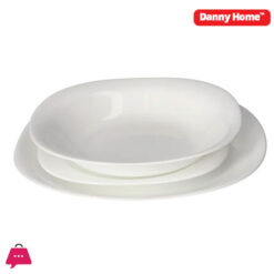 Danny Home White Opal Dinner Set Square 18Pcs 8 Danny Home White Opal Dinner Set Square 18Pcs