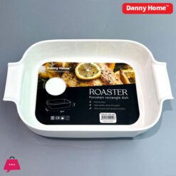 Danny Home Porcelain Rectangular Roaster Dish Oven Safe 11.5 Inch (29Cm)