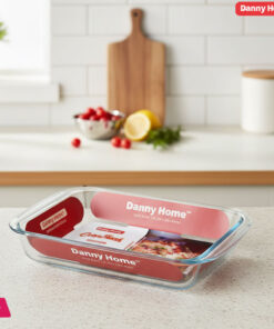 Danny Home Pyrex Glass Oven Baking Pan 1Pcs - Capacity - 2.2Liter