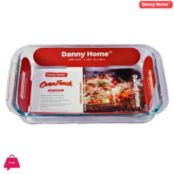 Danny Home Pyrex Glass Oven Baking Pan 1Pcs - Capacity - 1.8Liter