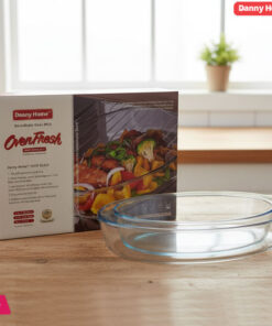 Danny Home Pyrex Glass Oven Baking Pan 3Pcs - Capacity 1.6,2.4,3Liter.