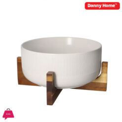Danny Home Salad Bowl &Amp; Wooden Frame 2.7Liter