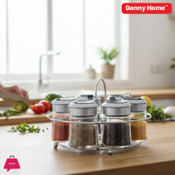 Danny Home Spice Jar Seasoning Bottle Set With Stand - 7Pcs