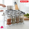 Danny Home Spice Jar Seasoning Bottle Set With Stand - 9Pcs