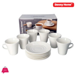 Danny Home White 6-Cup & 6-Saucer 220ml