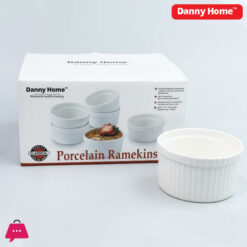 Danny Home White Cake Dish Ramekin 6Pcs 230ml