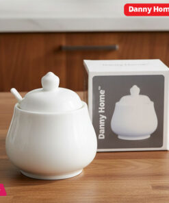 Danny Home White Ceramic Sugar Pot 350ml