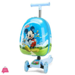 Disney Cartoon Scooty Bag - Children Scooter Suitcase Folding Kids Luggage Bag With Scooter