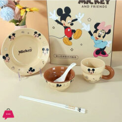 Disney Ceramic Dinnerware Set 6-Piece - Mickey Mouse &Amp; Minnie Mouse