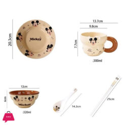 Disney Ceramic Dinnerware Set 6-Piece - Mickey Mouse &Amp; Minnie Mouse