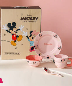 Disney Ceramic Dinnerware Set 6-Piece - Mickey Mouse & Minnie Mouse